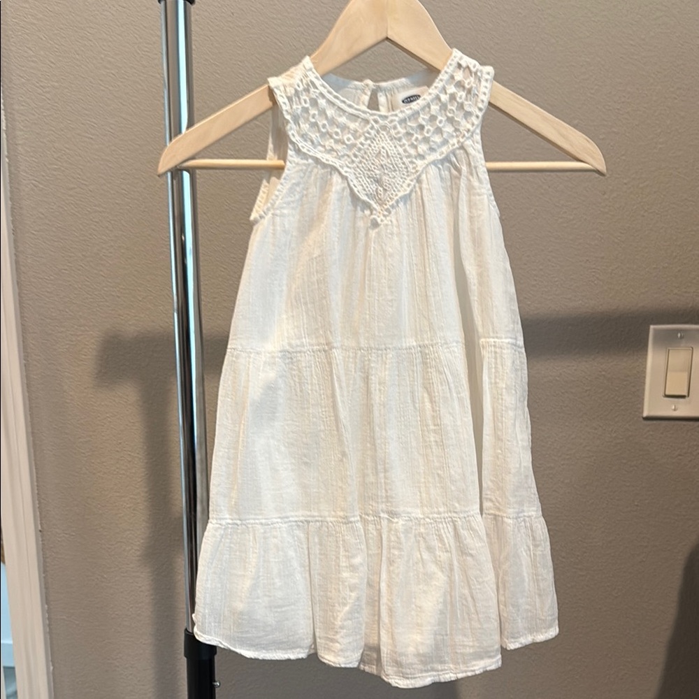 BohoWhite Sleeveless Kids Dress